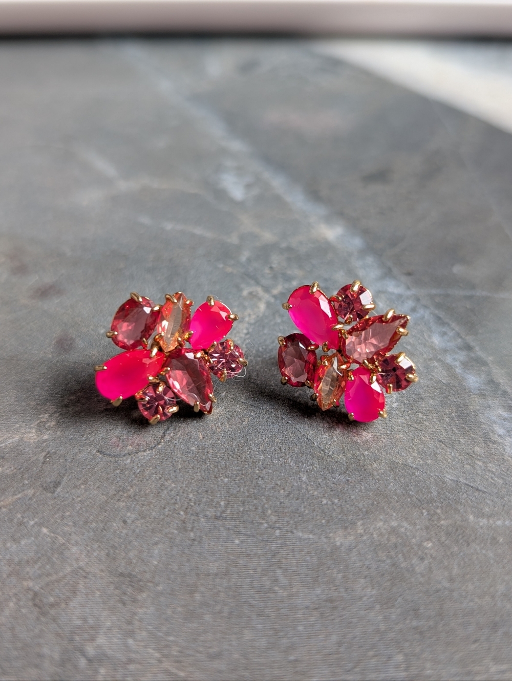 🔥CLOSET SALE🔥Kate Spade Gold-Tone Pink Cluster Stud Earrings